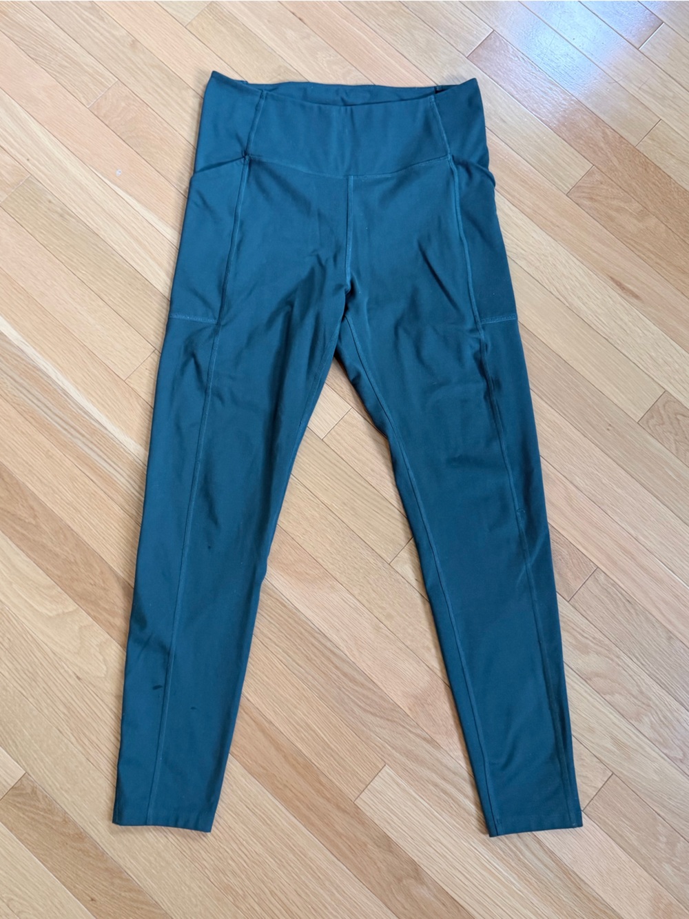 girlfriend collective deep teal leggings